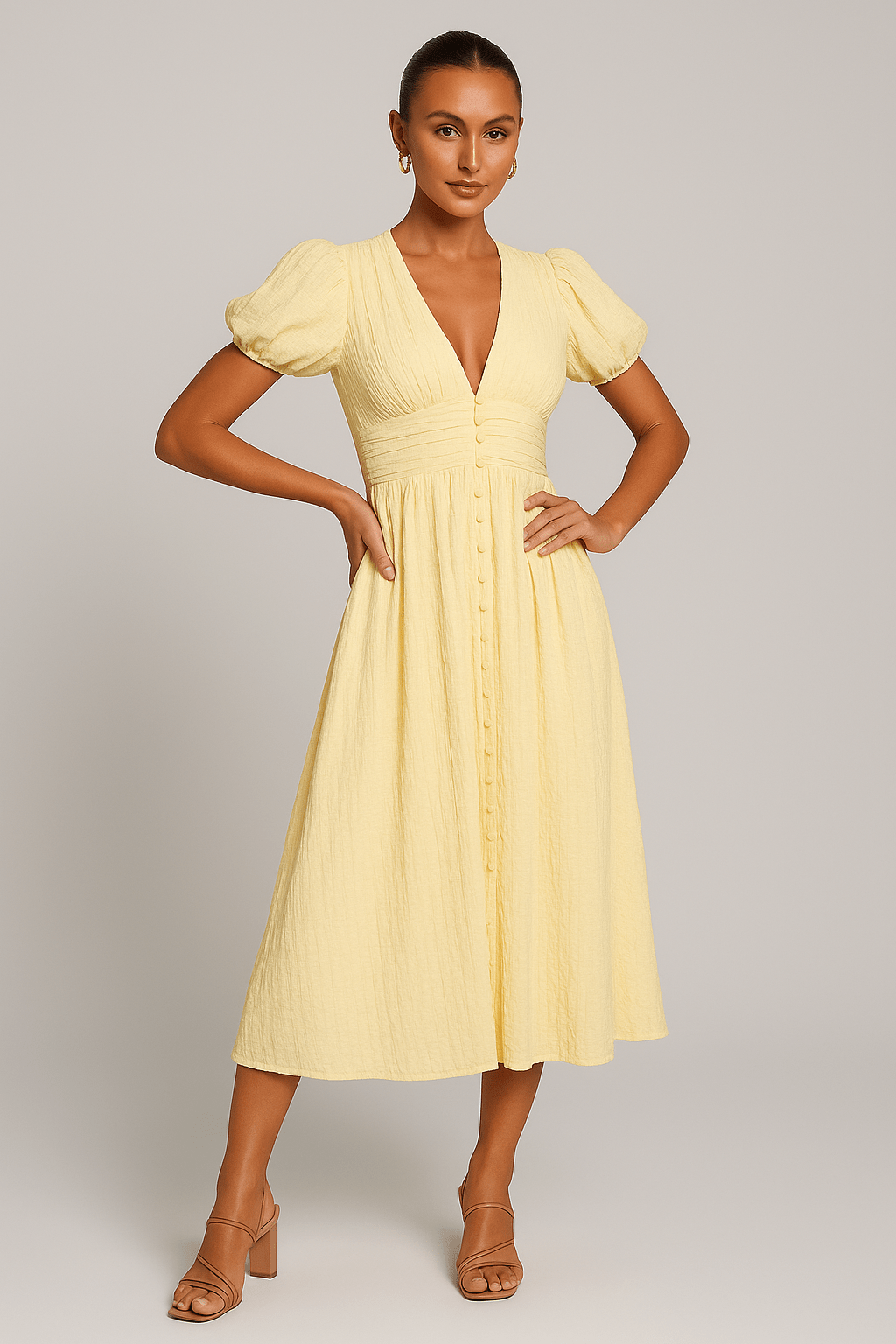 Sukienka maxi boho luźna - Arkadya Outlet - Women Maxi Dress