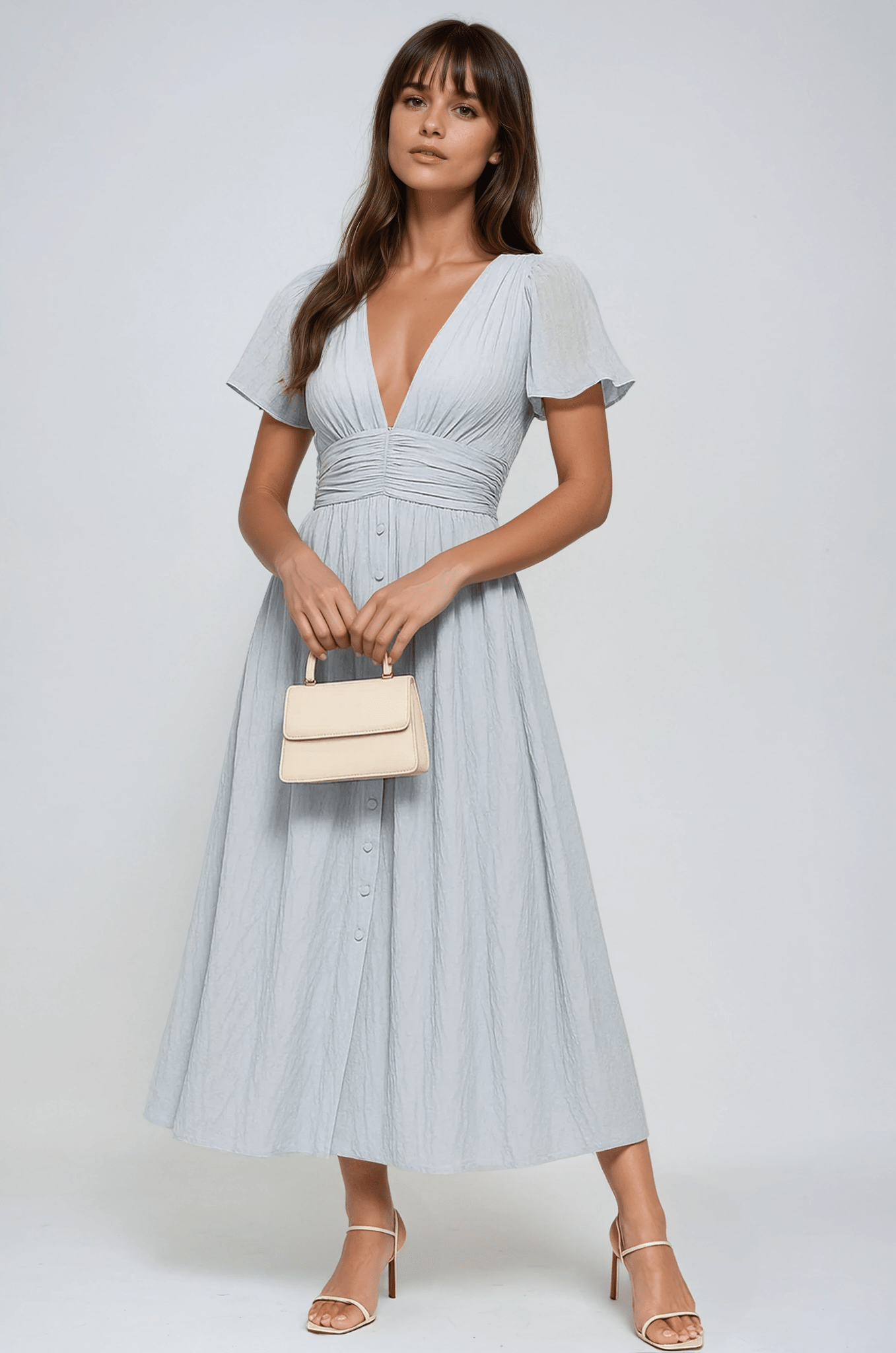 Sukienka maxi boho luźna - Arkadya Outlet - Women Maxi Dress