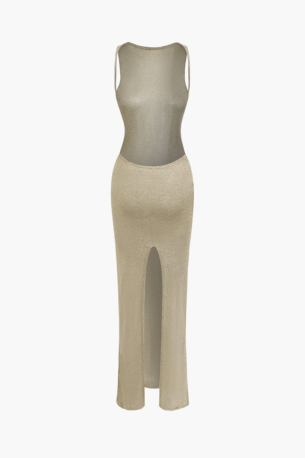 Sukienka maxi damska – odkryte plecy, wycięcia - Arkadya Outlet - Women Maxi Dress