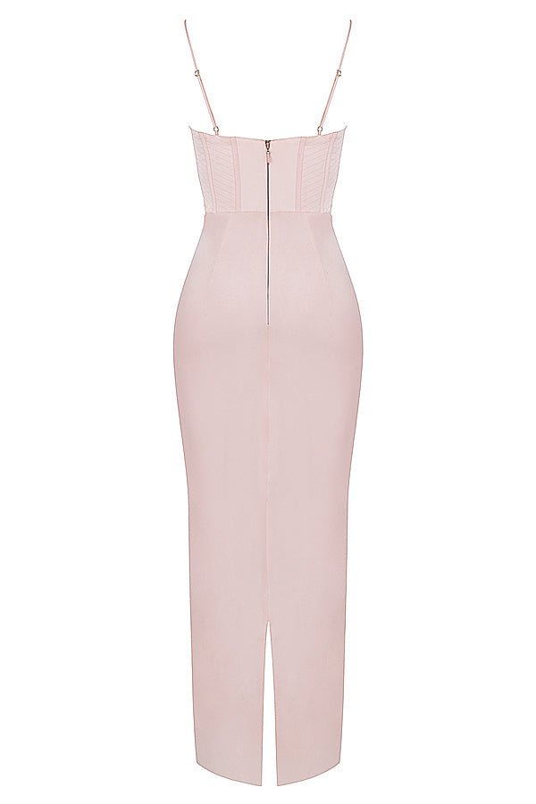 Sukienka maxi gorsetowa bez rękawów - Arkadya Outlet - Women Maxi Dress