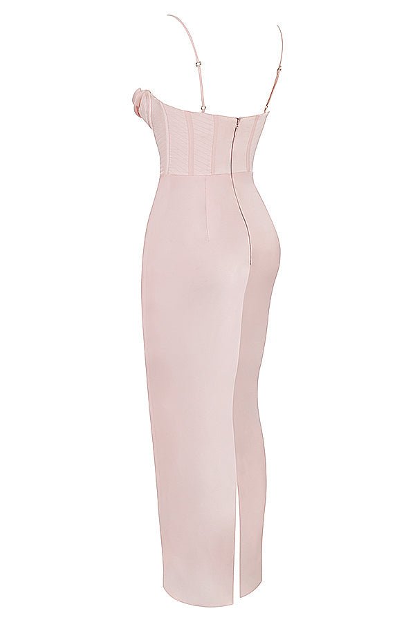 Sukienka maxi gorsetowa bez rękawów - Arkadya Outlet - Women Maxi Dress