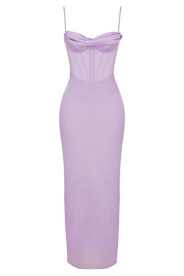 Sukienka maxi gorsetowa bez rękawów - Arkadya Outlet - Women Maxi Dress