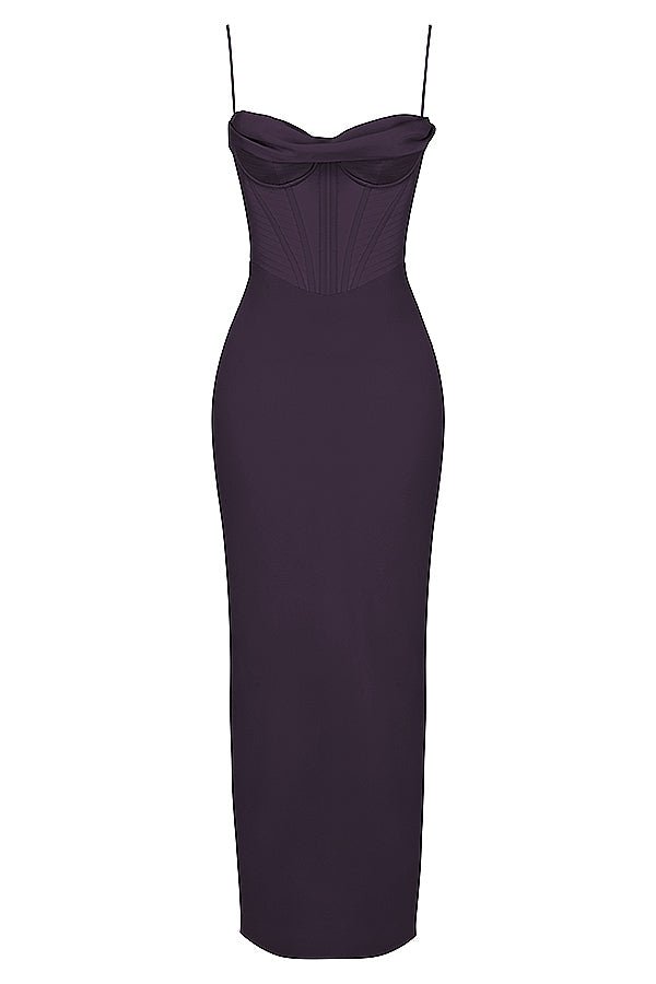 Sukienka maxi gorsetowa bez rękawów - Arkadya Outlet - Women Maxi Dress