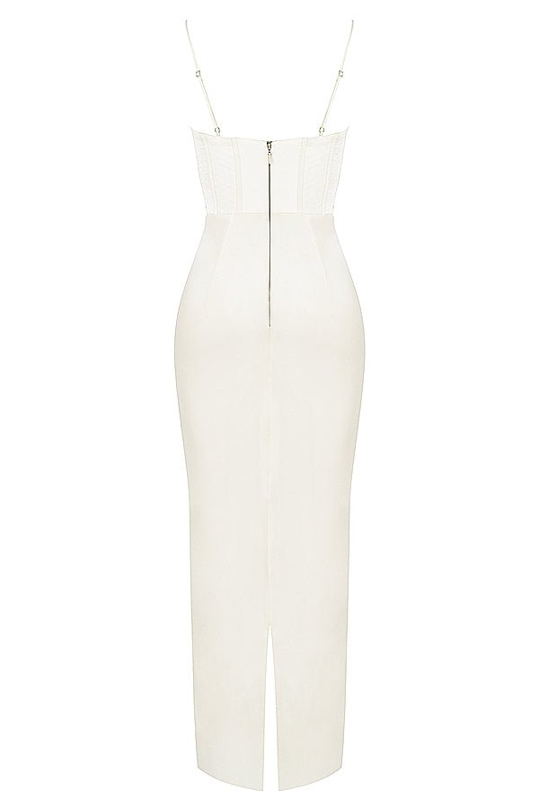 Sukienka maxi gorsetowa bez rękawów - Arkadya Outlet - Women Maxi Dress