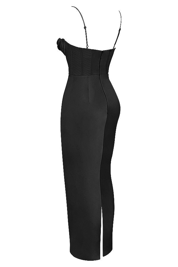 Sukienka maxi gorsetowa bez rękawów - Arkadya Outlet - Women Maxi Dress