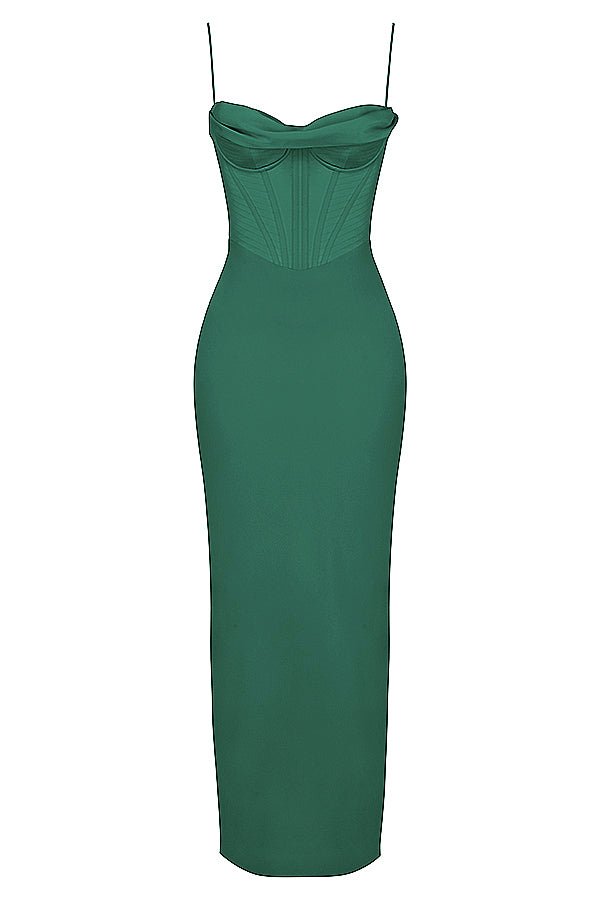 Sukienka maxi gorsetowa bez rękawów - Arkadya Outlet - Women Maxi Dress