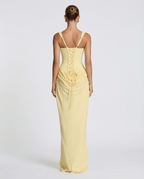 Sukienka maxi gorsetowa z drapowaniem - Arkadya Outlet - Women Maxi Dress