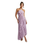 Sukienka maxi halter z plisowaną spódnicą - Arkadya Outlet - Women Maxi Dress