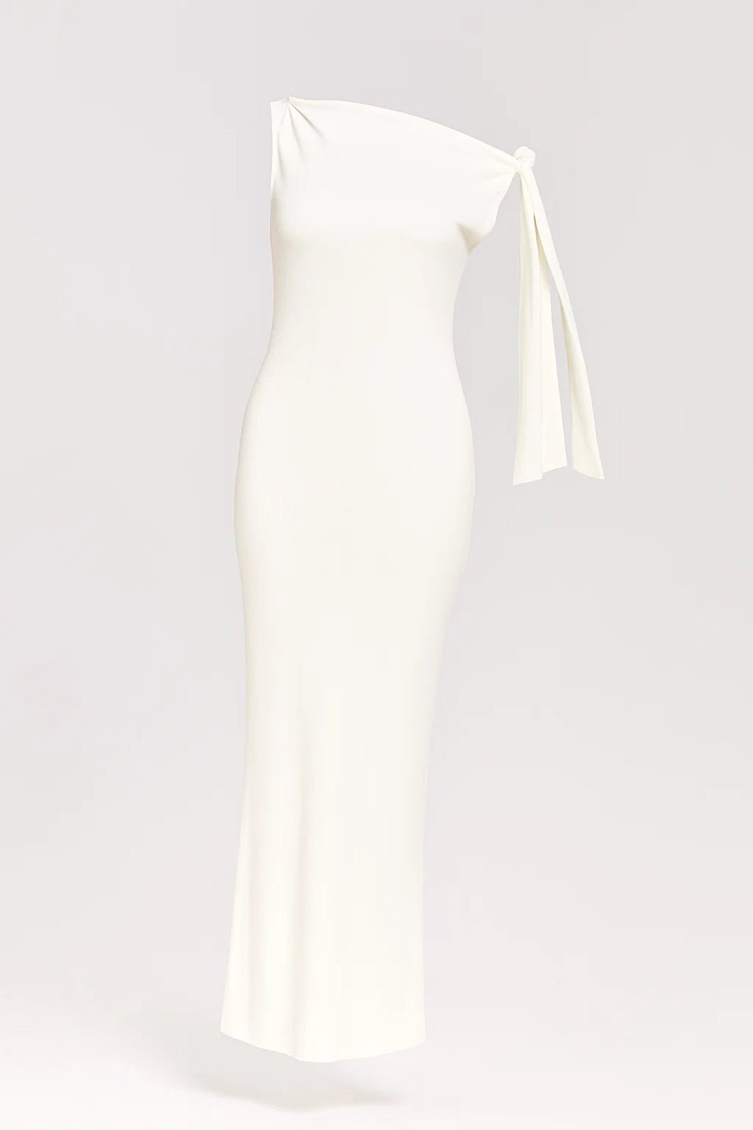 Sukienka maxi na jedno ramię dopasowana - Arkadya Outlet - Women Maxi Dress