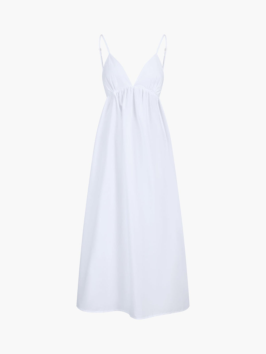 Sukienka maxi z głębokim dekoltem V i odkrytymi plecami - Arkadya Outlet - Women Maxi Dress