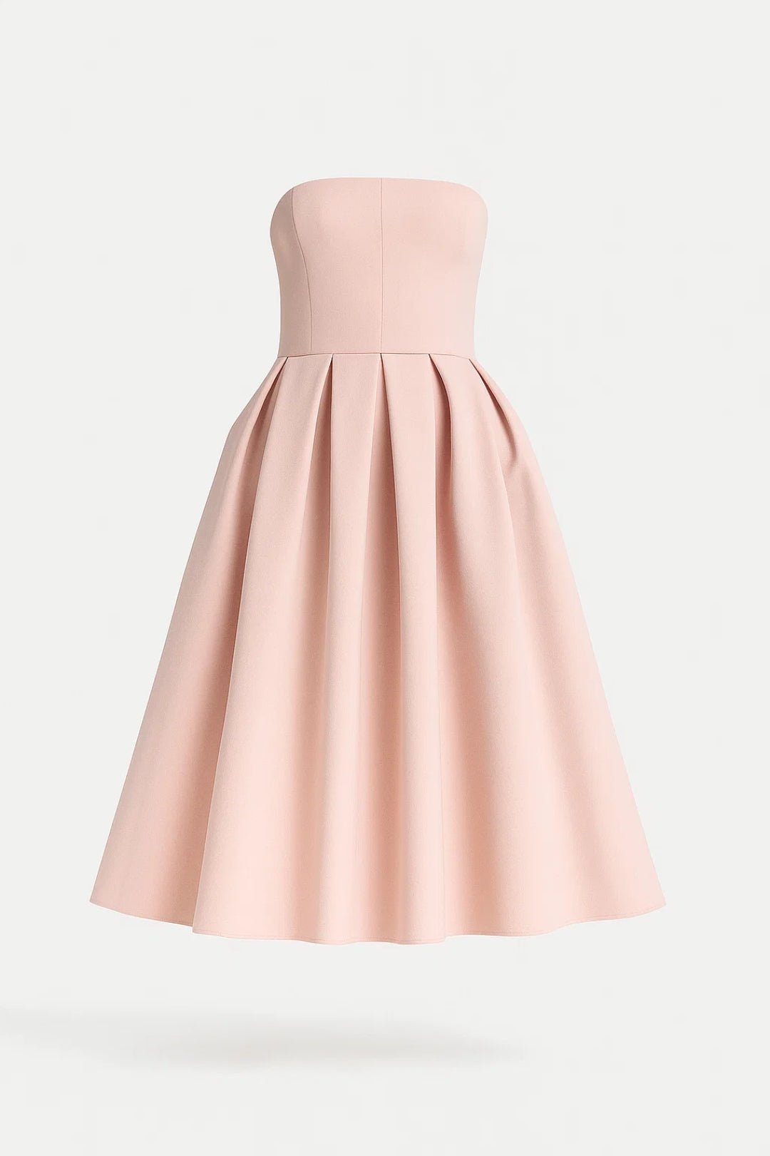 Sukienka midi bez ramiączek rozkloszowana - Arkadya Outlet - Women Midi Dress