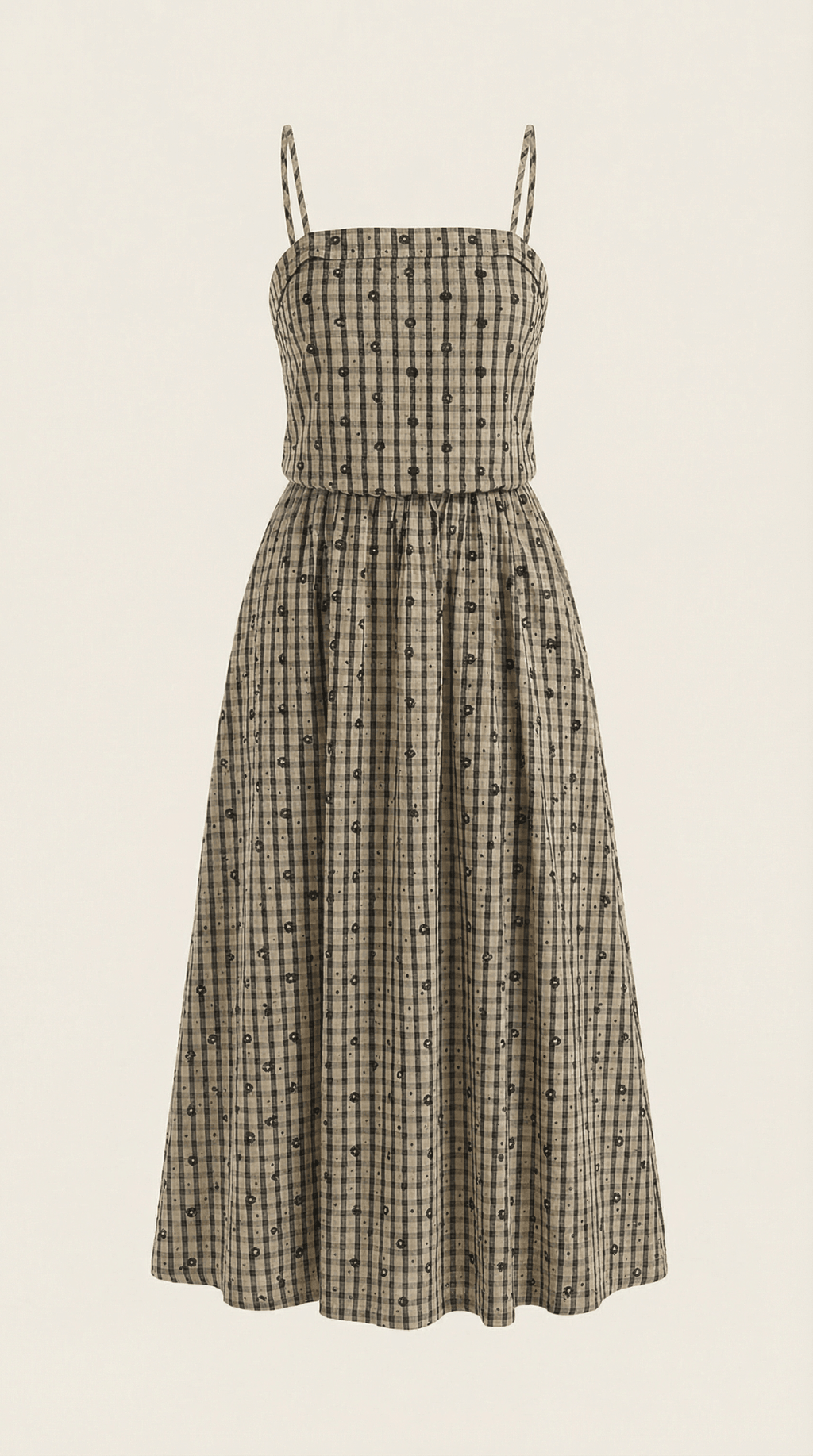 Sukienka midi bez rękawów – kwadratowy dekolt - Arkadya Outlet - Women Midi Dress