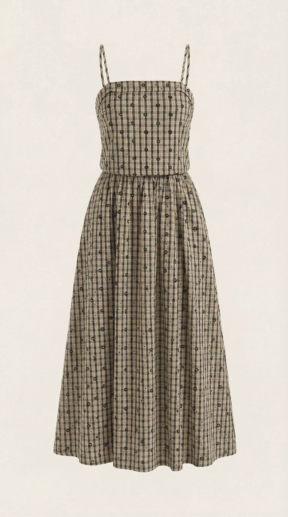 Sukienka midi bez rękawów – kwadratowy dekolt - Arkadya Outlet - Women Midi Dress