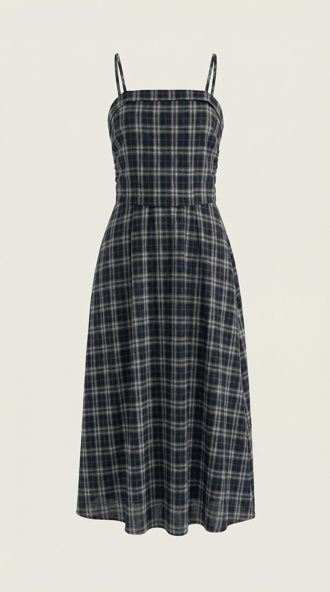 Sukienka midi bez rękawów – kwadratowy dekolt - Arkadya Outlet - Women Midi Dress