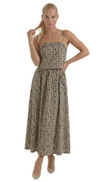 Sukienka midi bez rękawów – kwadratowy dekolt - Arkadya Outlet - Women Midi Dress