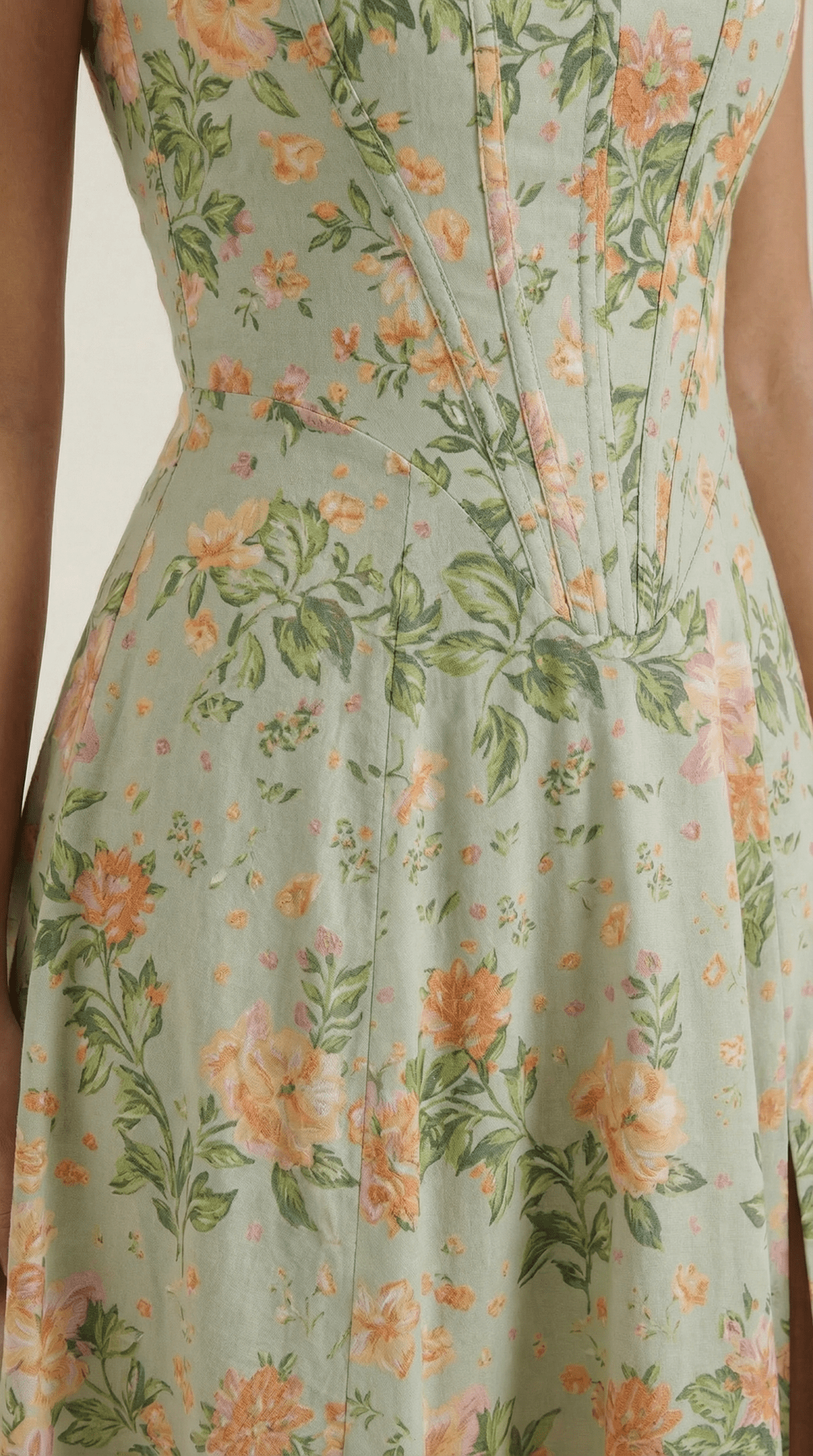 Sukienka midi dekolt w serce – krój A, rozcięcie boczne - Arkadya Outlet - Women Midi Dress