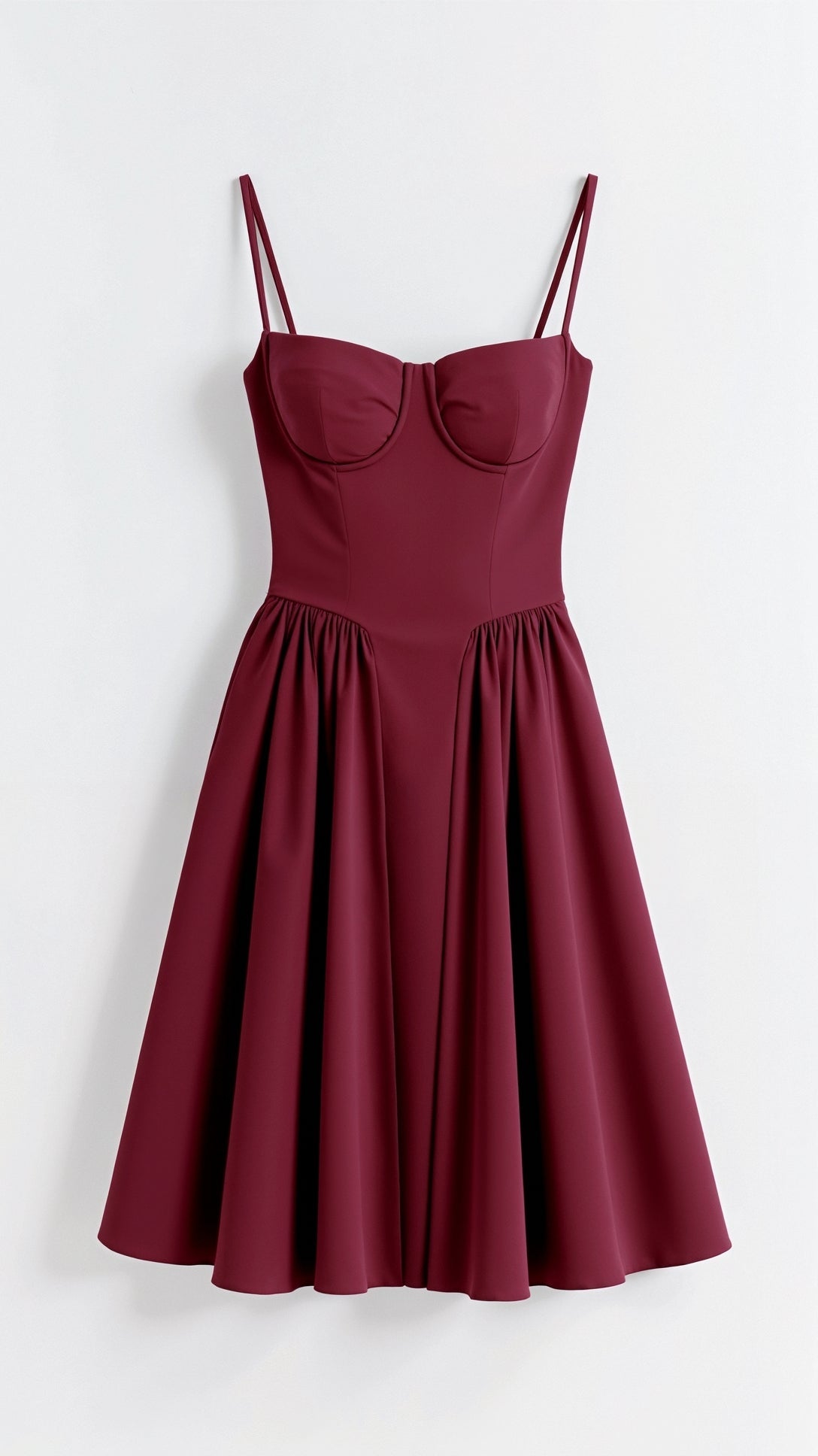 Sukienka midi gorsetowa z plisowaną spódnicą - Arkadya Outlet - Women Midi Dress