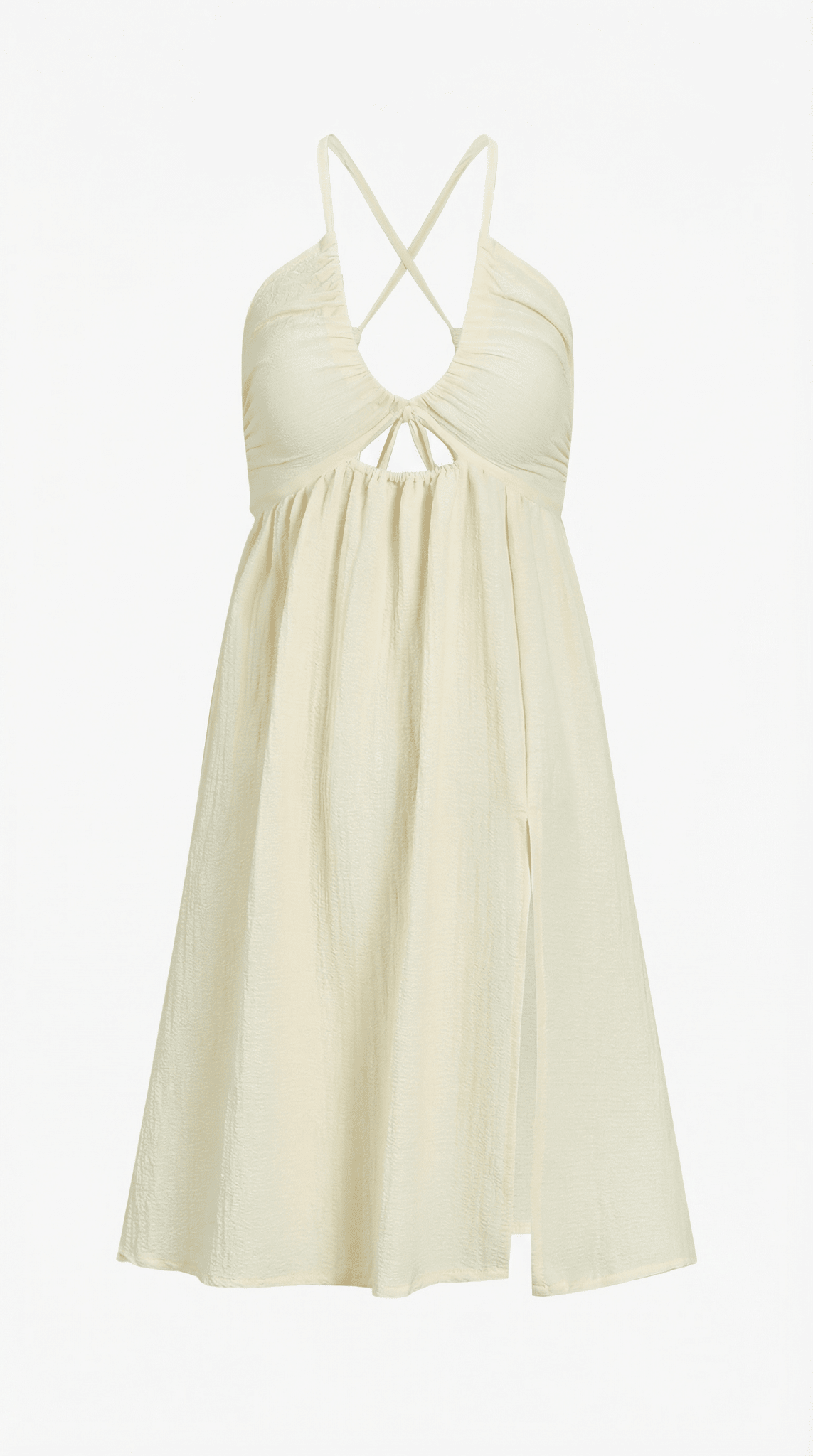 Sukienka midi regulowane ramiączka – rozcięcie dekoltu - Arkadya Outlet - Women Midi Dress