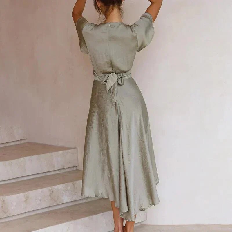Sukienka midi retro o luźnym kroju - Arkadya Outlet - Women Midi Dress