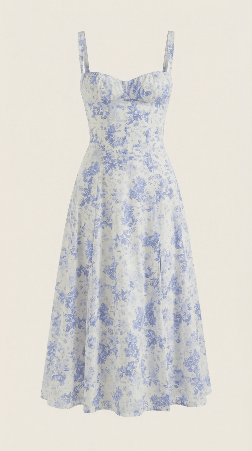 Sukienka midi z dekoltem w serce – wiązanie z przodu - Arkadya Outlet - Women Midi Dress
