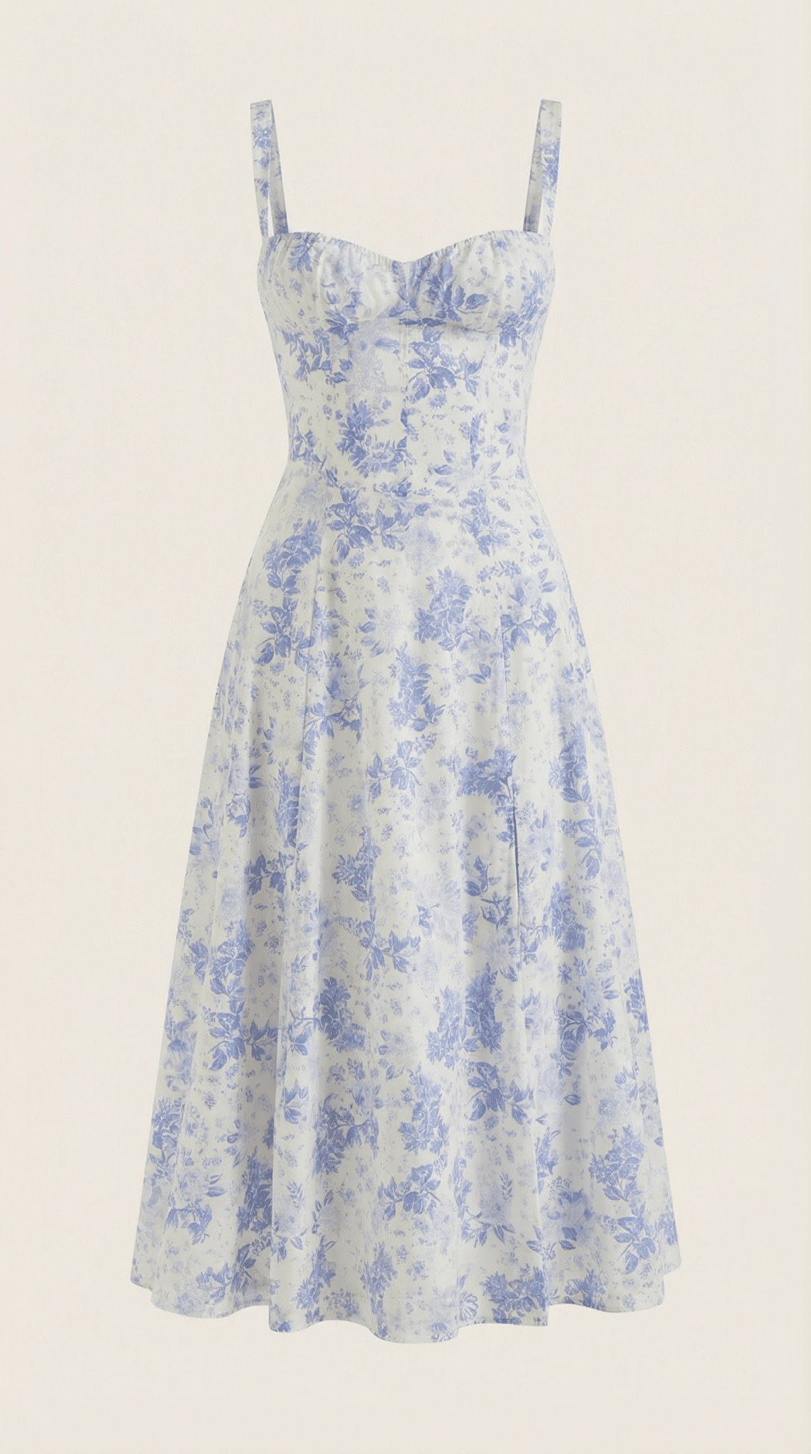 Sukienka midi z dekoltem w serce – wiązanie z przodu - Arkadya Outlet - Women Midi Dress