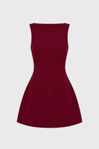 Sukienka mini bez ramiączek dopasowana - Arkadya Outlet - Women Mini Dress
