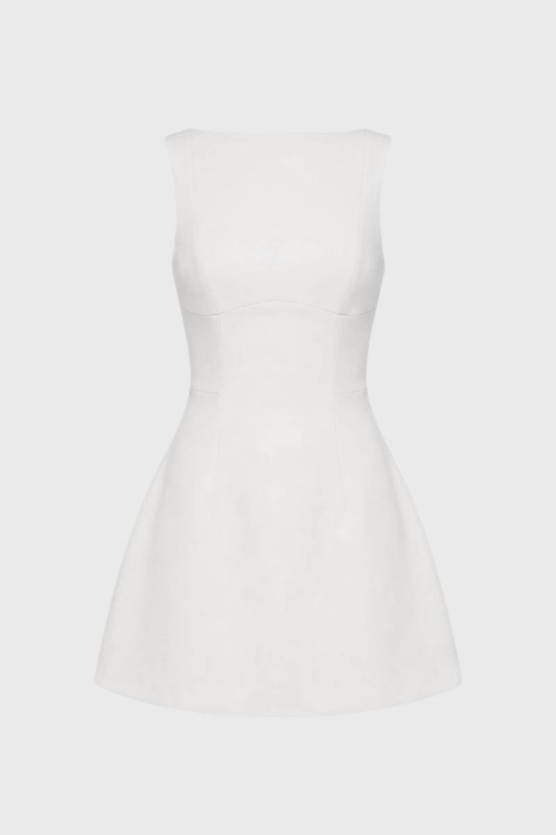 Sukienka mini bez ramiączek dopasowana - Arkadya Outlet - Women Mini Dress