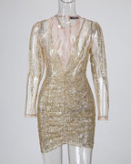 Sukienka mini dopasowana z marszczeniem - Arkadya Outlet - Women Mini Dress