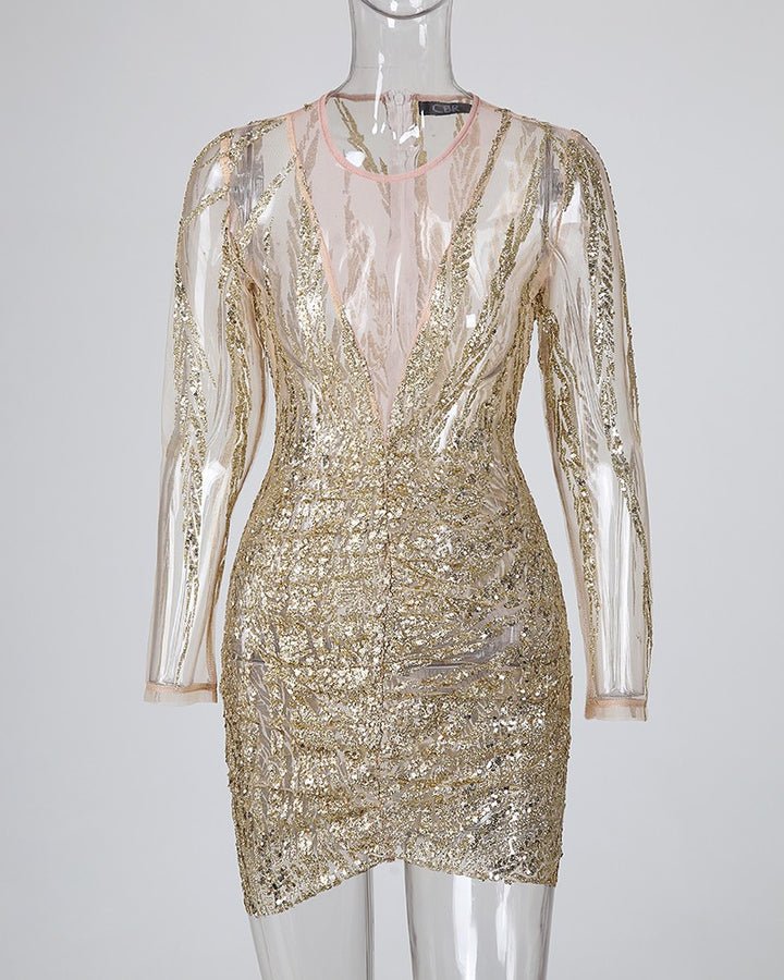 Sukienka mini dopasowana z marszczeniem - Arkadya Outlet - Women Mini Dress
