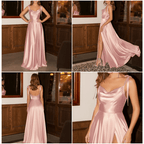 Sukienka wieczorowa damska maxi na cienkich ramiączkach – długość do podłogi - Arkadya Outlet - Women Maxi Dress