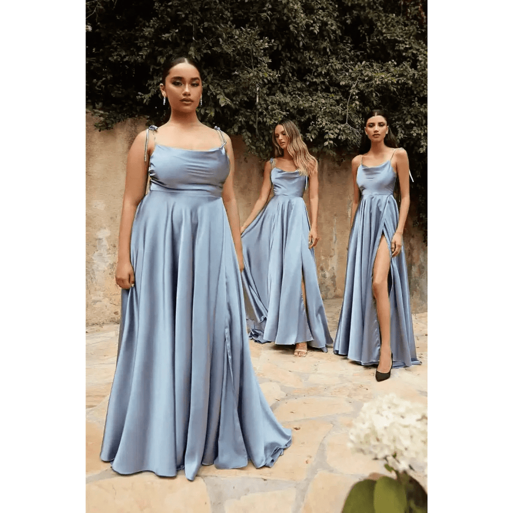 Sukienka wieczorowa damska maxi na cienkich ramiączkach – długość do podłogi - Arkadya Outlet - Women Maxi Dress