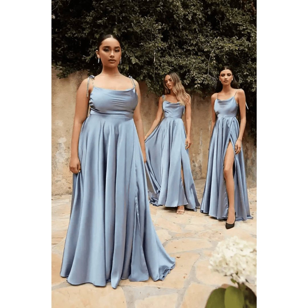 Sukienka wieczorowa damska maxi na cienkich ramiączkach – długość do podłogi - Arkadya Outlet - Women Maxi Dress