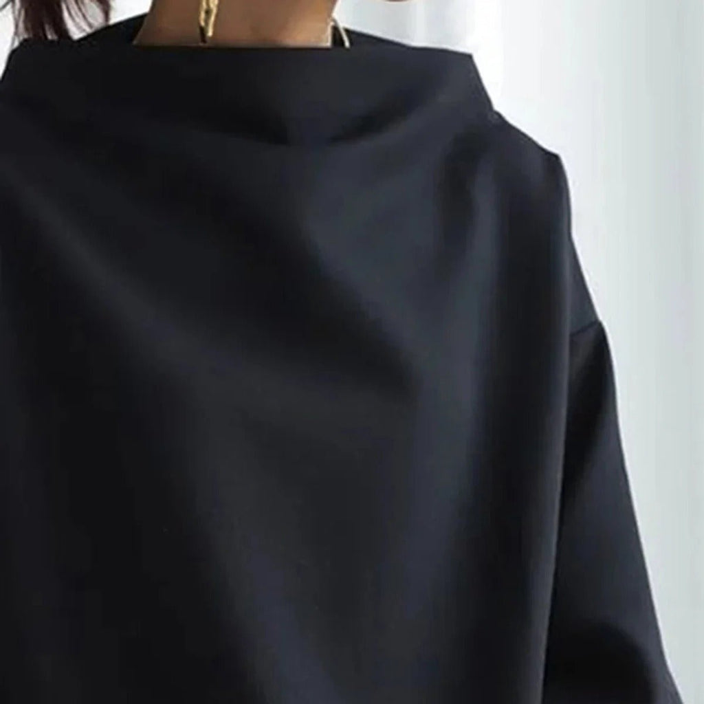 Sweter Damski | Dopasowany krój z golfem i długim rękawem - Arkadya Outlet - Sweaters