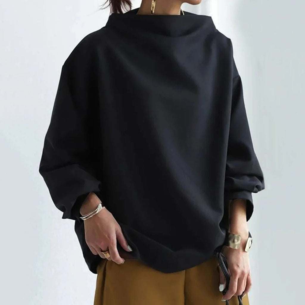 Sweter Damski | Dopasowany krój z golfem i długim rękawem - Arkadya Outlet - Sweaters