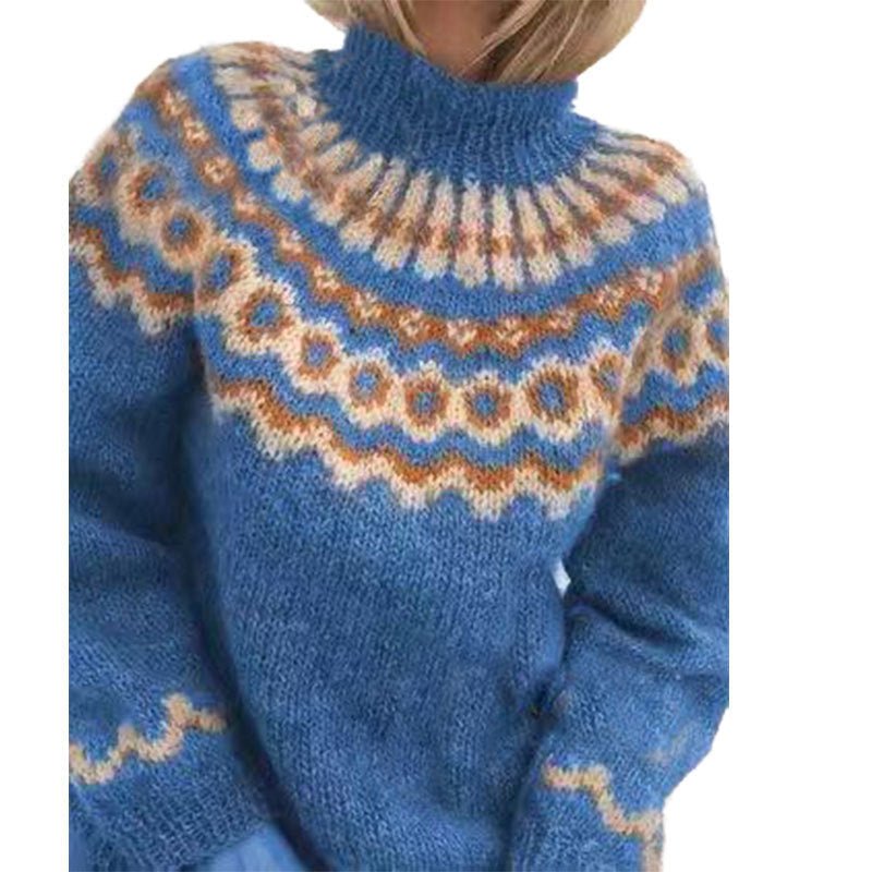 Sweter Damski | Dzianinowy Krój z Długim Rękawem na Zimę - Arkadya Outlet - Sweaters