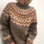 Sweter Damski | Dzianinowy Krój z Długim Rękawem na Zimę - Arkadya Outlet - Sweaters
