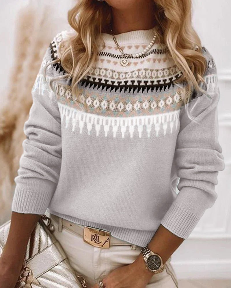 Sweter Damski | Dzianinowy krój z luźnym dopasowaniem - Arkadya Outlet - Sweaters