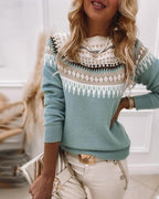 Sweter Damski | Dzianinowy krój z luźnym dopasowaniem - Arkadya Outlet - Sweaters