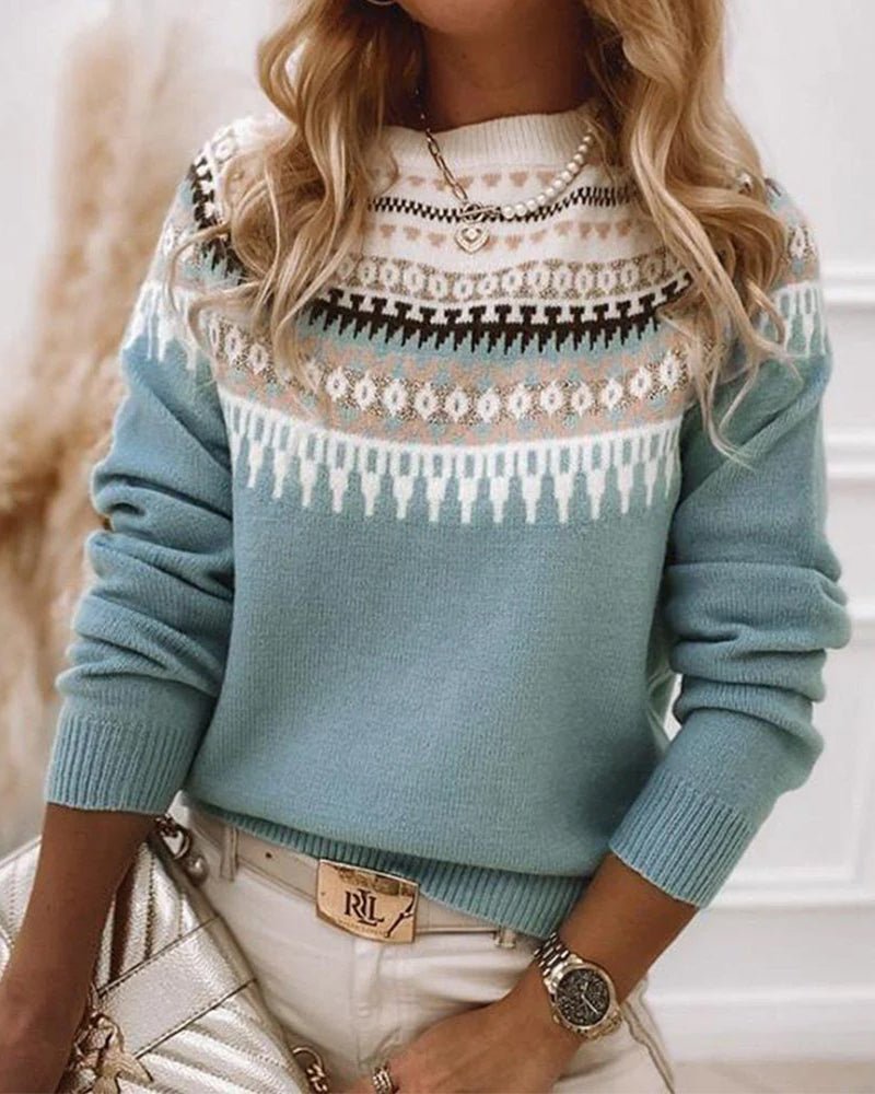 Sweter Damski | Dzianinowy krój z luźnym dopasowaniem - Arkadya Outlet - Sweaters