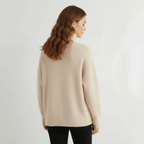 Sweter Damski | Golf z Długim Rękawem i Kroju Pullover - Arkadya Outlet - Sweaters