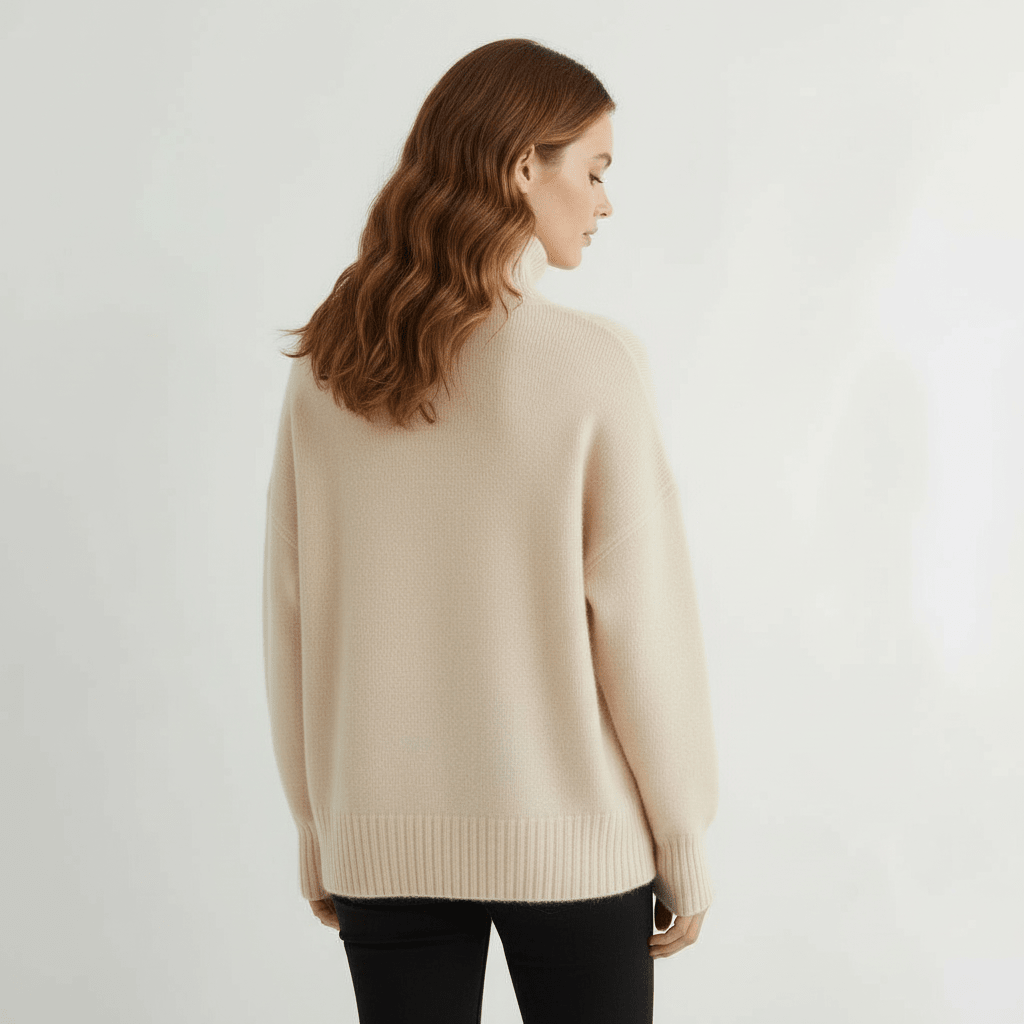 Sweter Damski | Golf z Długim Rękawem i Kroju Pullover - Arkadya Outlet - Sweaters