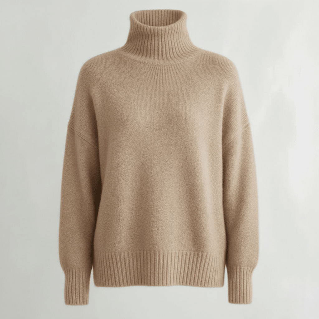 Sweter Damski | Golf z Długim Rękawem i Kroju Pullover - Arkadya Outlet - Sweaters