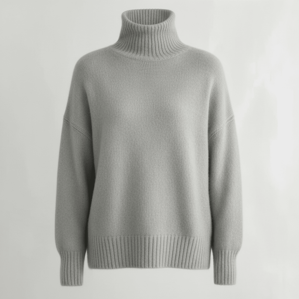 Sweter Damski | Golf z Długim Rękawem i Kroju Pullover - Arkadya Outlet - Sweaters
