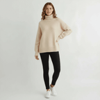 Sweter Damski | Golf z Długim Rękawem i Kroju Pullover - Arkadya Outlet - Sweaters