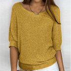 Sweter Damski | Klasyczny krój z subtelnym wykończeniem detali - Arkadya Outlet - Sweaters