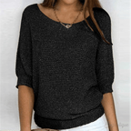 Sweter Damski | Klasyczny krój z subtelnym wykończeniem detali - Arkadya Outlet - Sweaters