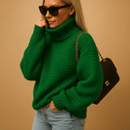 Sweter Damski | Luźny Krój z Długim Rękawem z Dzianiny - Arkadya Outlet - Sweaters