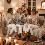 Sweter Damski | Luźny Krój z Okrągłym Dekoltem i Prążkowanymi - Arkadya Outlet - Sweaters