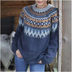 Sweter Damski | Okrągły Dekolt i Długi Rękaw na Co Dzień - Arkadya Outlet - Sweaters