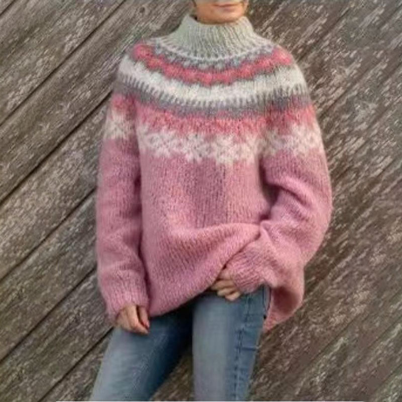 Sweter Damski | Okrągły Dekolt i Długi Rękaw na Co Dzień - Arkadya Outlet - Sweaters
